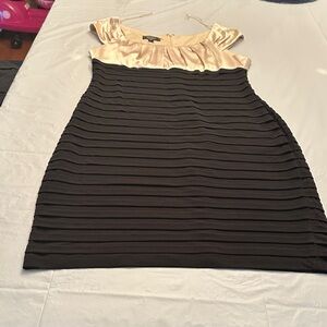 dressbarn Black and Cream Mini Dress